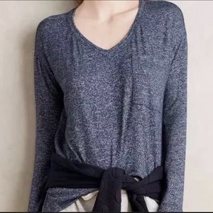Pure+good by Anthropologie ScoopNeck Navy Top